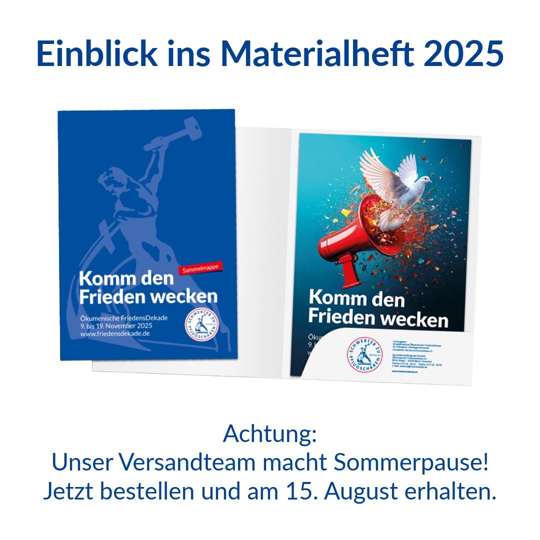 Materialheft 2025 der FriedensDekade. Komm den Frieden wecken.