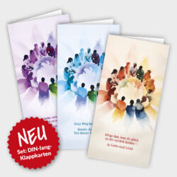 3er-Set Glückwunschkarten „Kreis des Segens“ – Spirituelle Klappkarten für Frieden, Segen und Verbundenheit