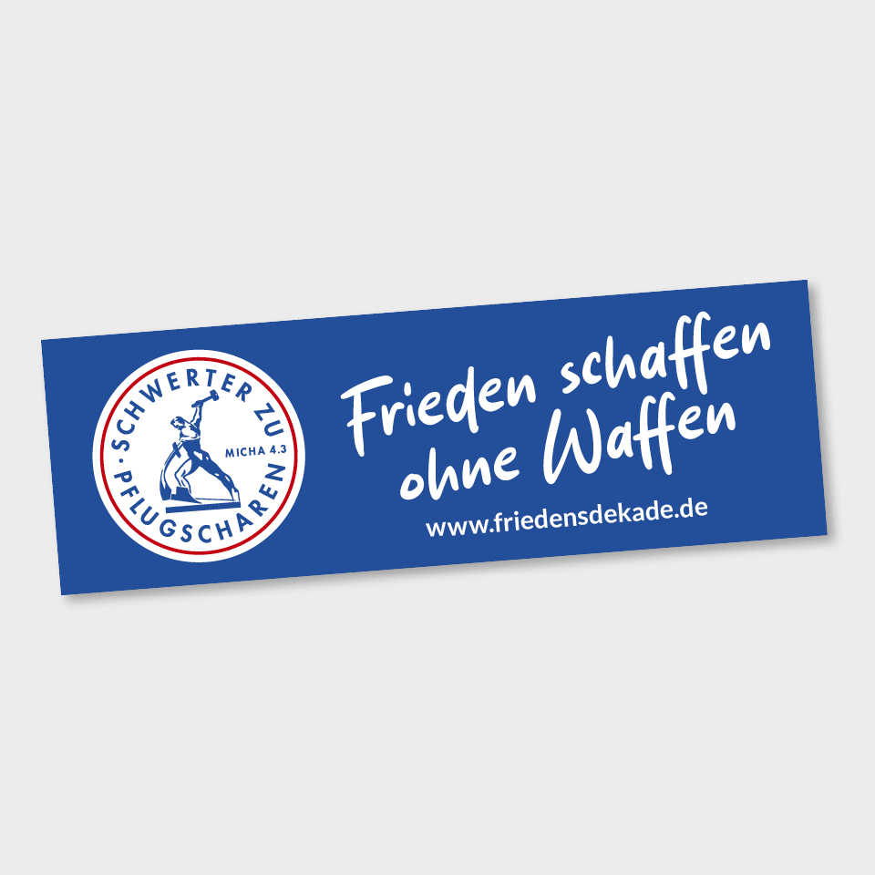 Aufkleber FriedensDekade "Frieden schaffen ohne Waffen"