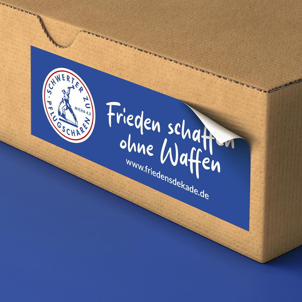 Friedensaufkleber Schwerter zu Pflugscharen – Klassiker der Friedensbewegung
