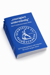 Ein Stapel des Friedenskompass 2026 couragiert widerständig